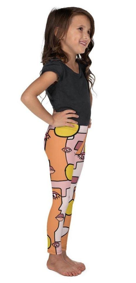 Hand-drawn Contemporary Painting Kid's Leggings