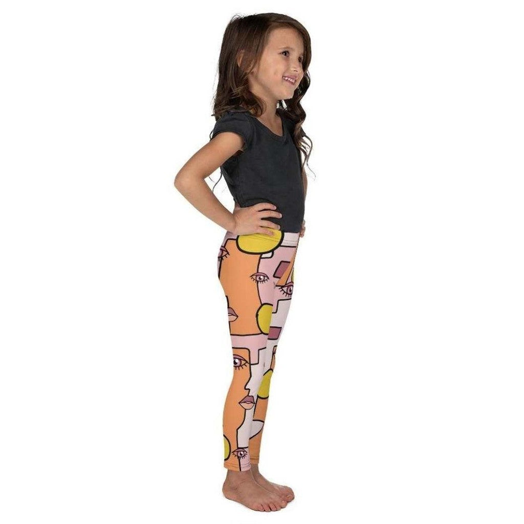 Hand-drawn Contemporary Painting Kid's Leggings