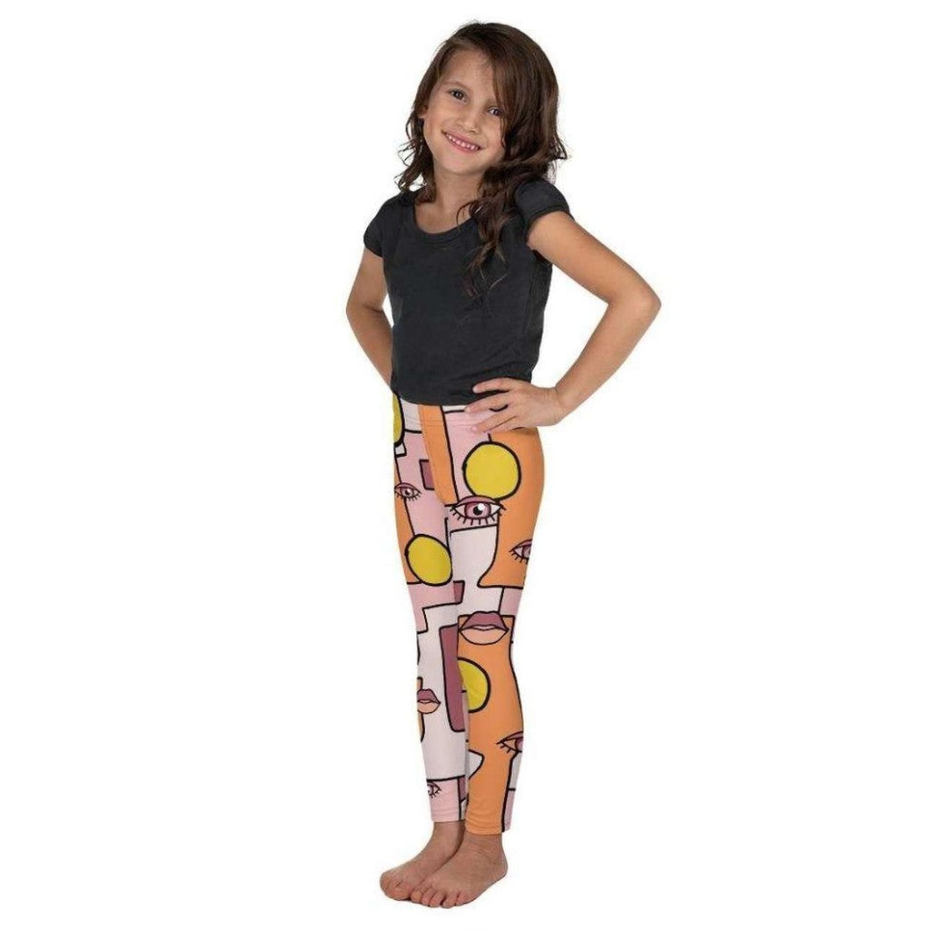Hand-drawn Contemporary Painting Kid's Leggings