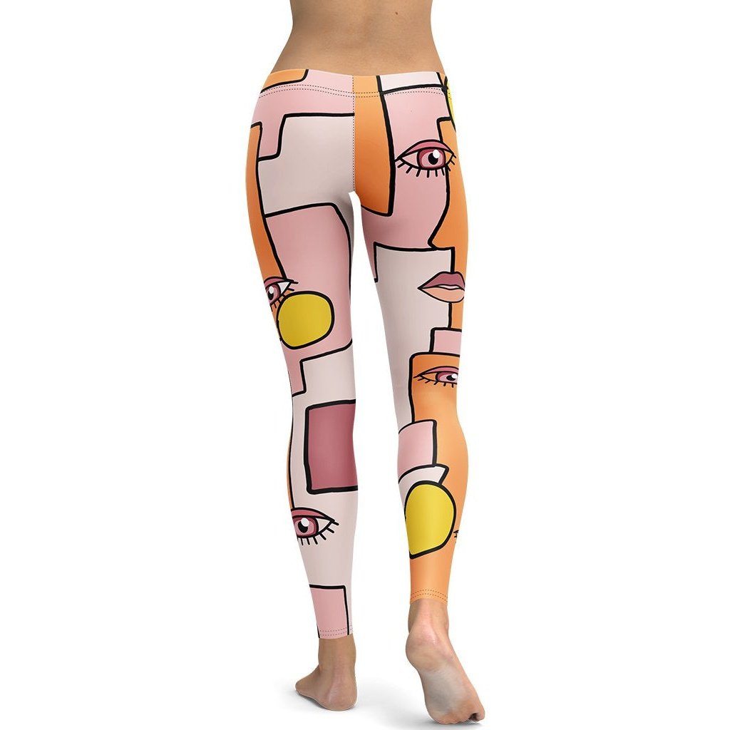 Hand-drawn Contemporary Painting Leggings