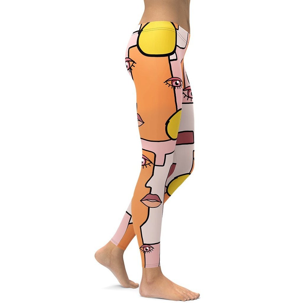 Hand-drawn Contemporary Painting Leggings