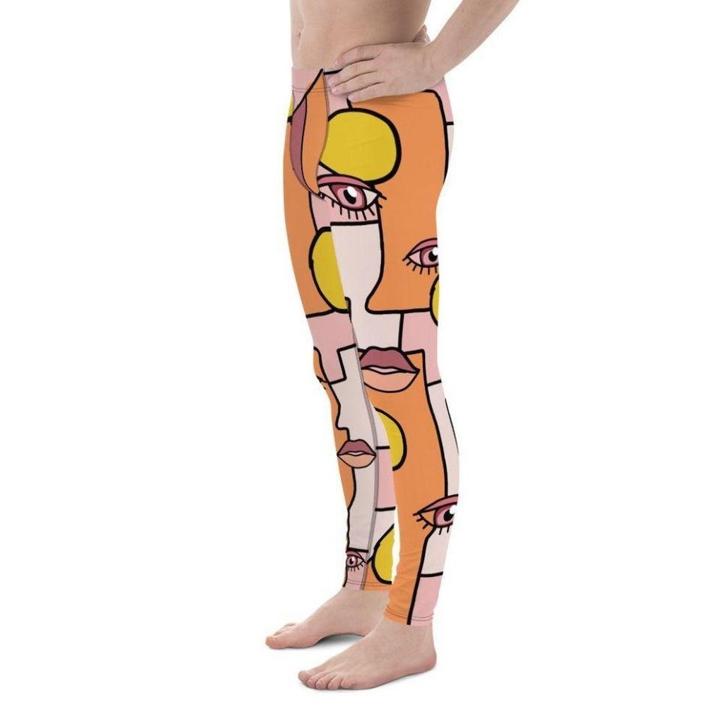 Hand-drawn Contemporary Painting Men's Leggings