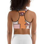 Hand-drawn Contemporary Painting Sports Bra