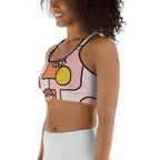 Hand-drawn Contemporary Painting Sports Bra