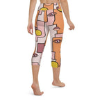 Hand-drawn Contemporary Painting Yoga Capris