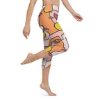 Hand-drawn Contemporary Painting Yoga Capris