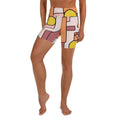 Hand-drawn Contemporary Painting Yoga Shorts