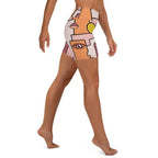 Hand-drawn Contemporary Painting Yoga Shorts