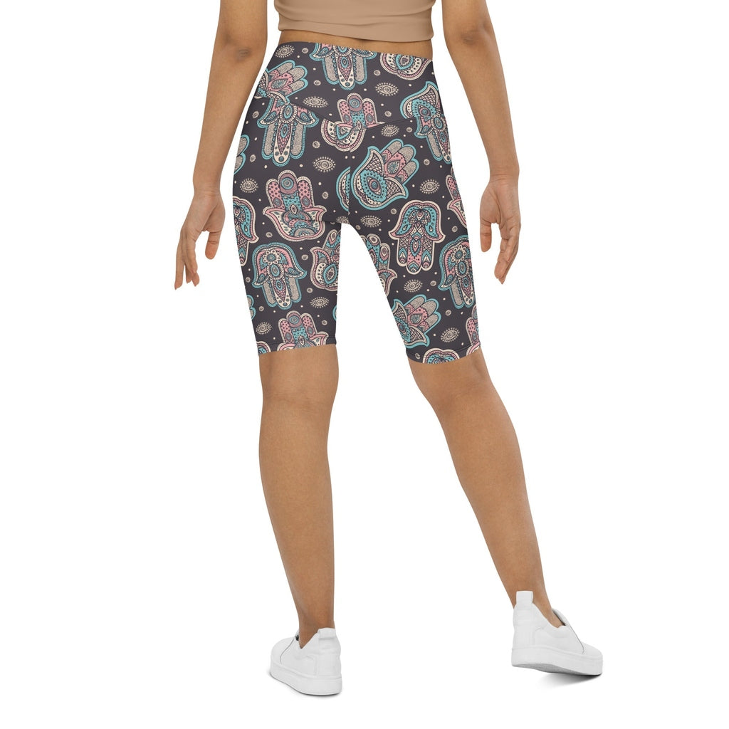 Hand Drawn Hamsa Biker Shorts