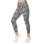 Hand Drawn Hamsa Crossover Leggings With Pockets