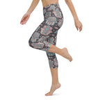 Hand Drawn Hamsa Yoga Capris