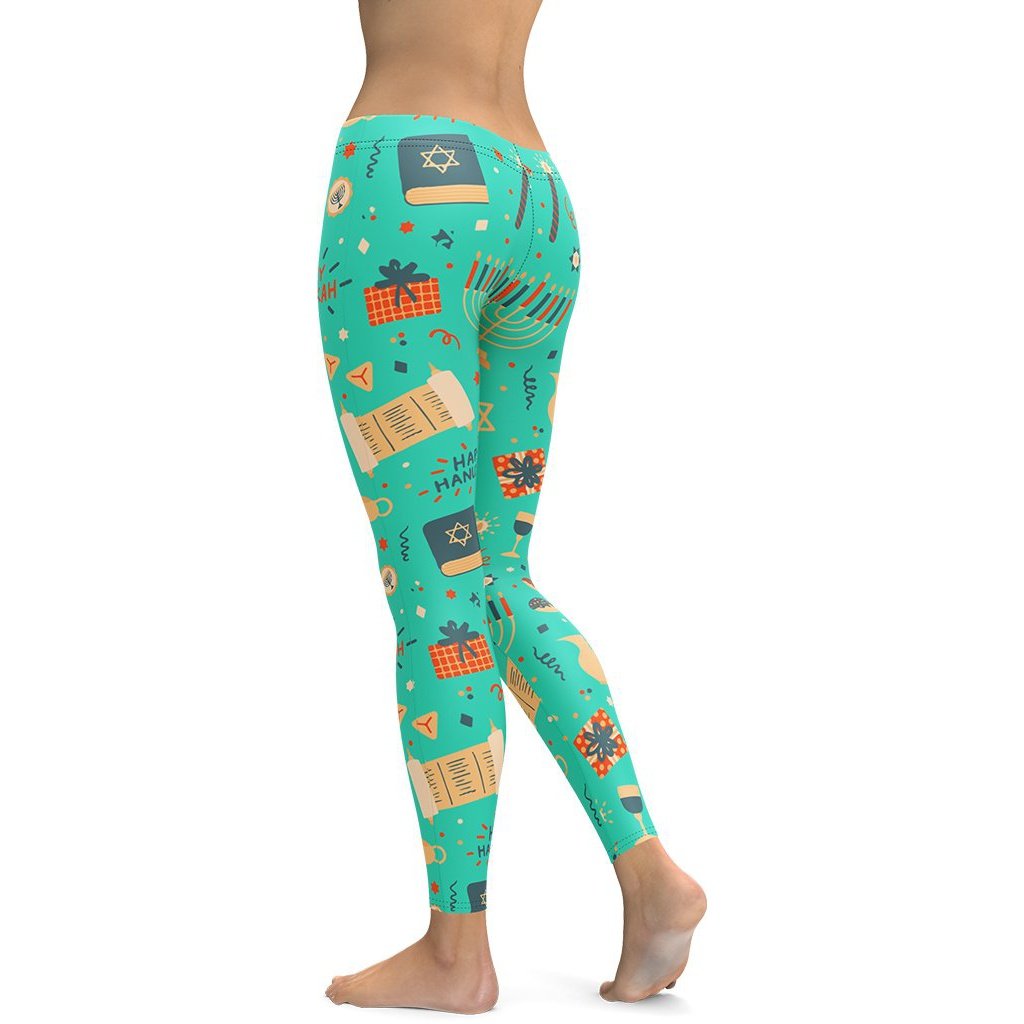 Hanukkah Joy Leggings - FiercePulse - Premium Workout Leggings - Yoga Pants