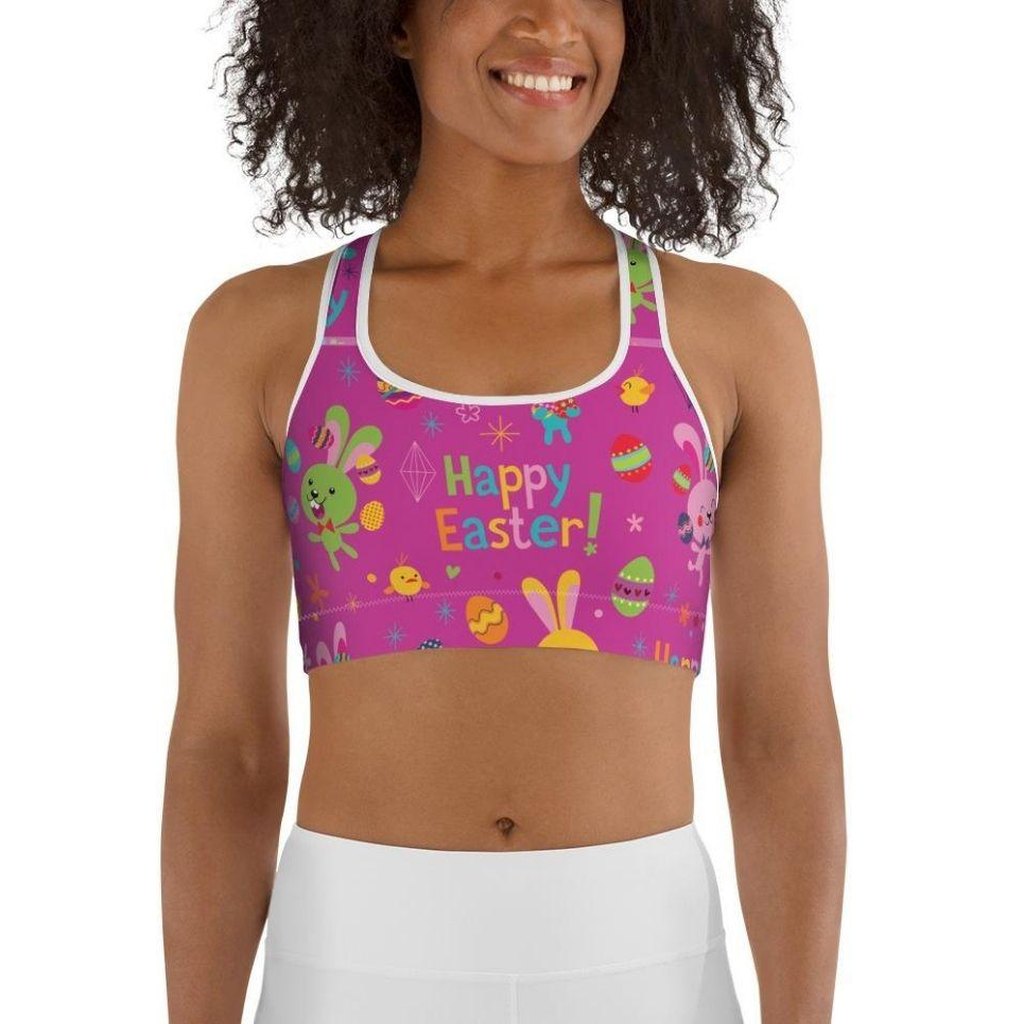 Happy Easter Sports Bra