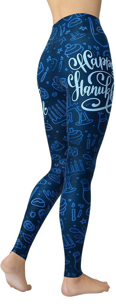 Happy Hanukkah Yoga Leggings