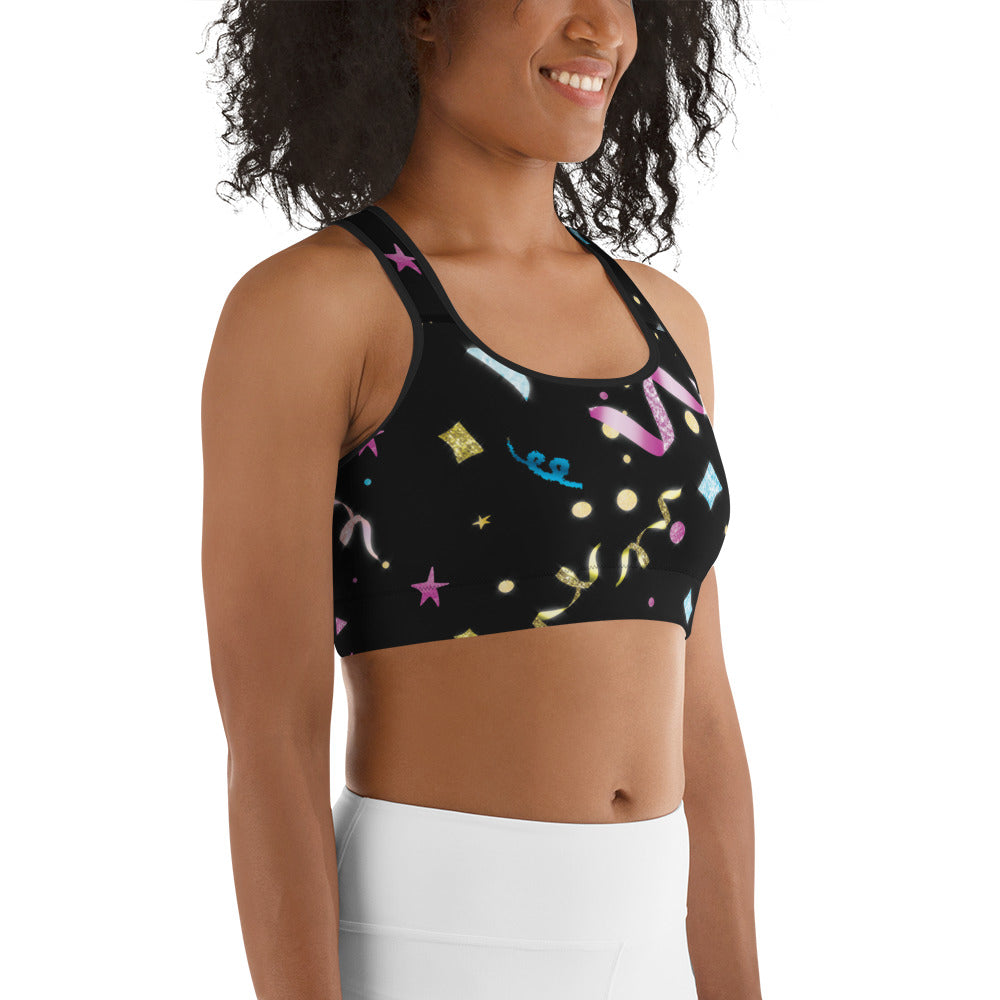 Happy New Year Sports Bra