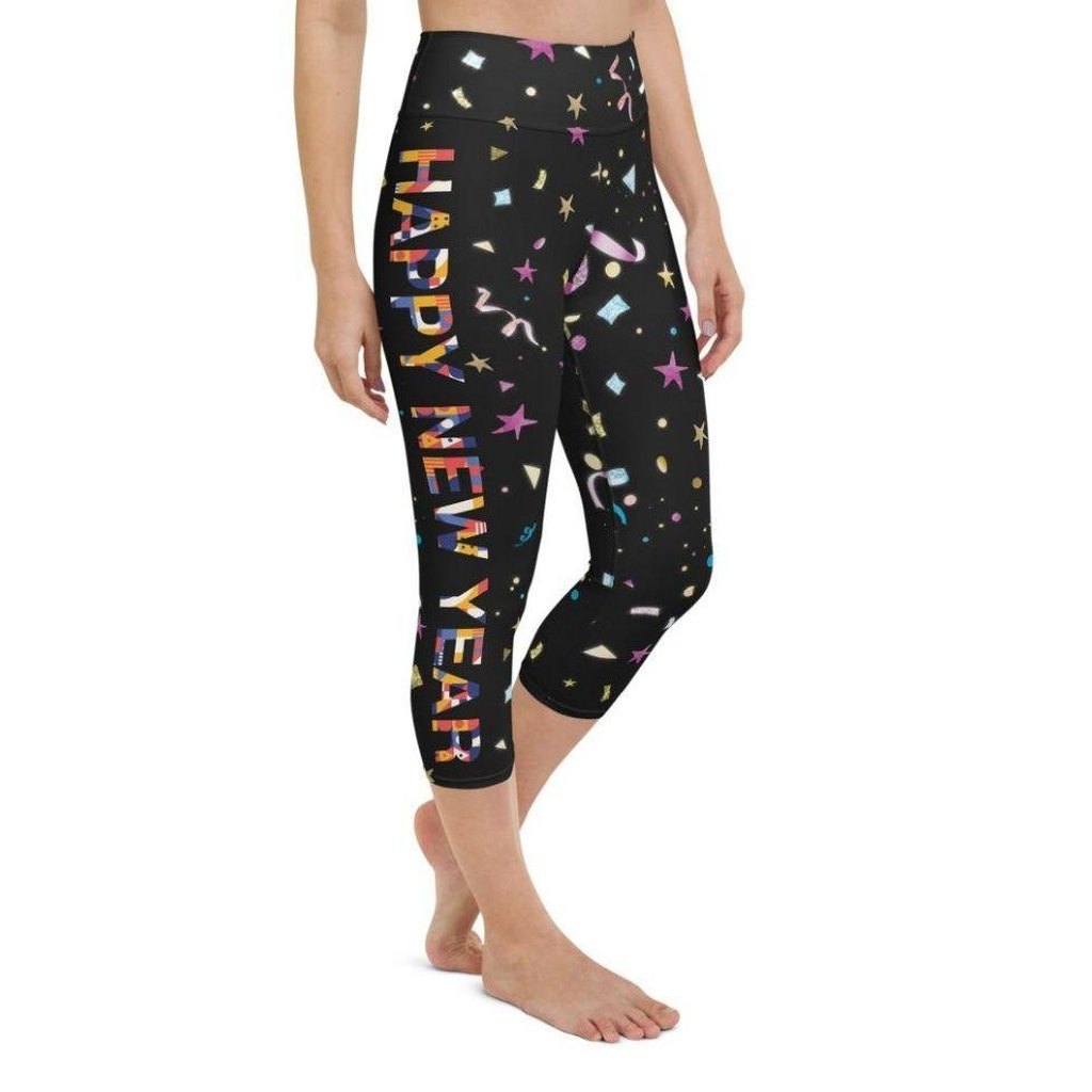 Happy New Year Yoga Capris