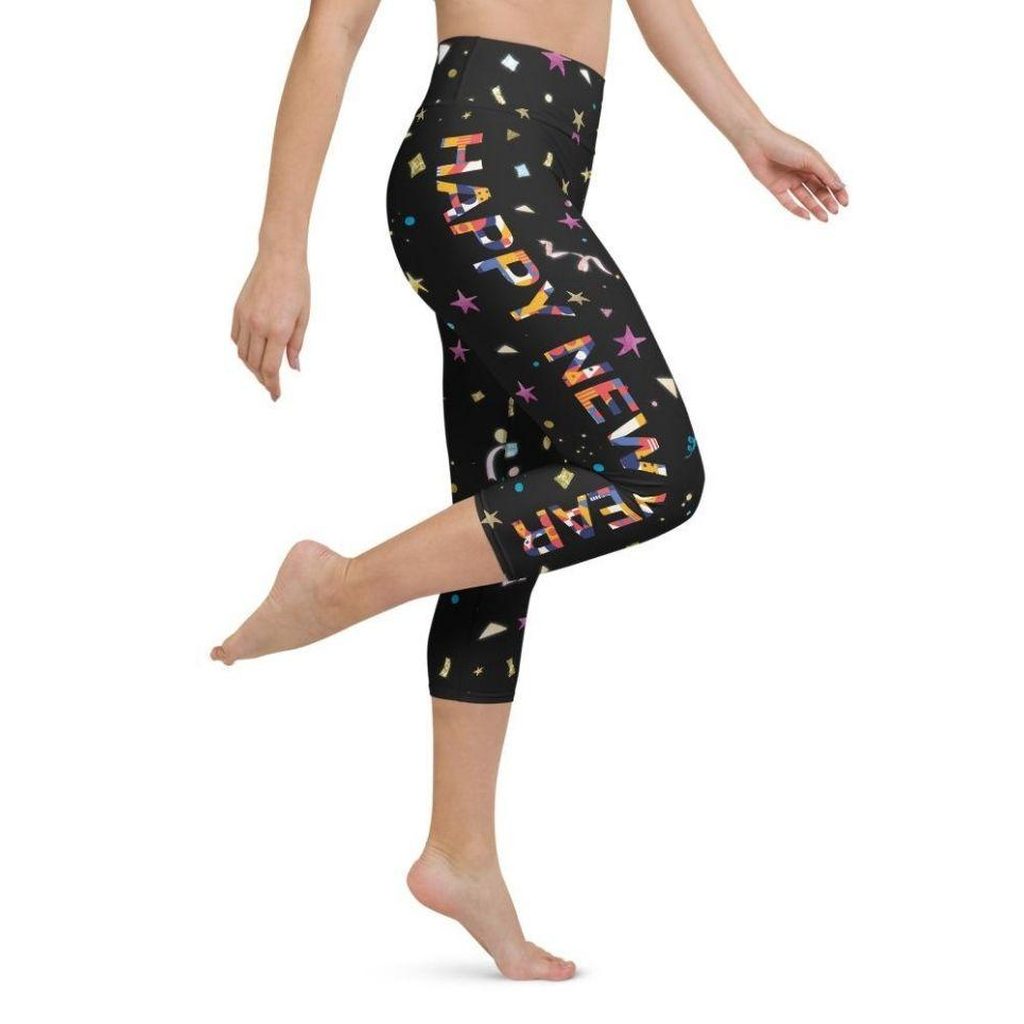 Happy New Year Yoga Capris