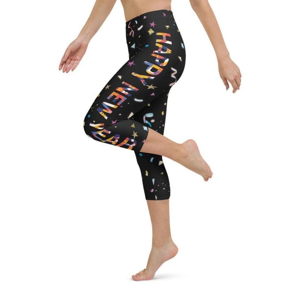Happy New Year Yoga Capris