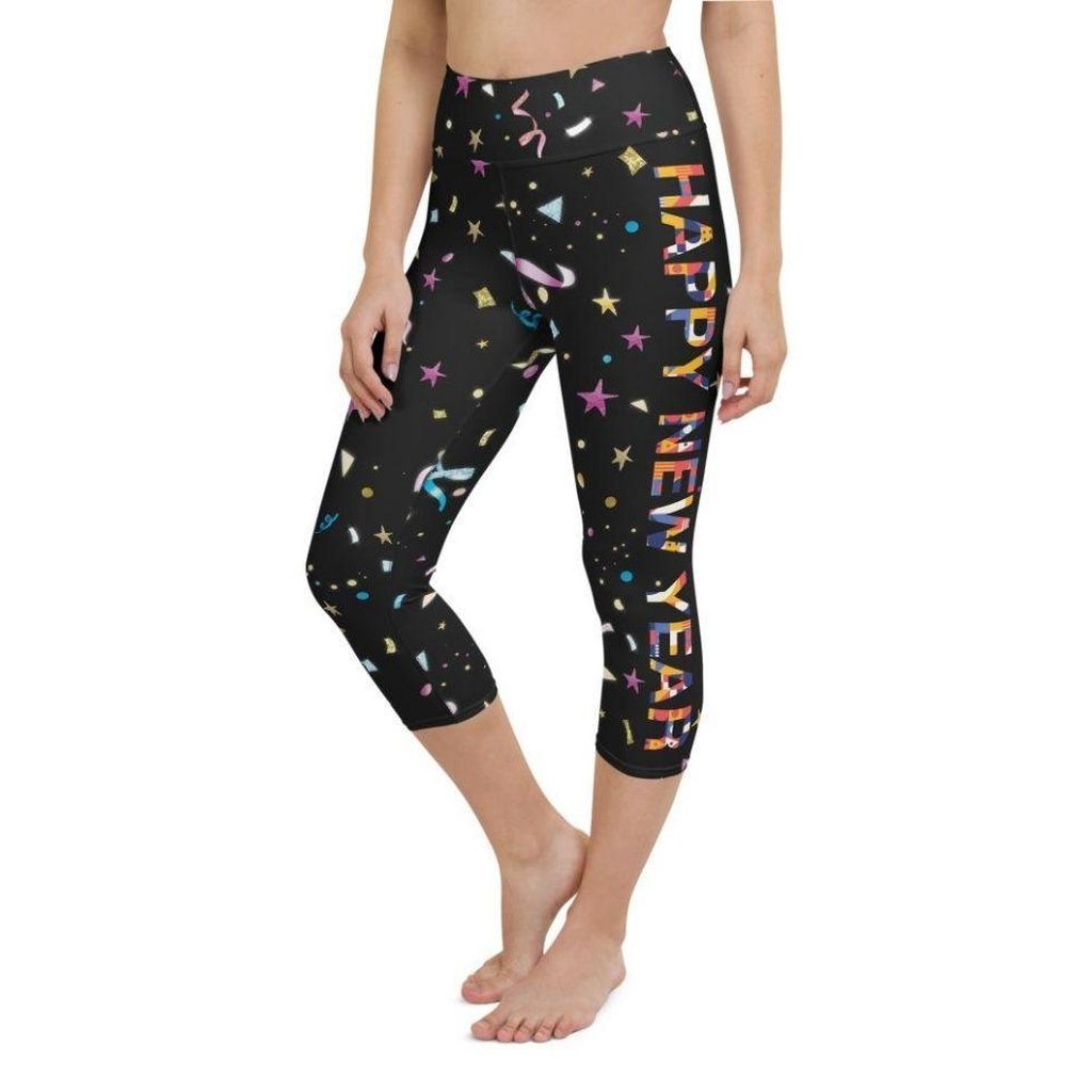 Happy New Year Yoga Capris