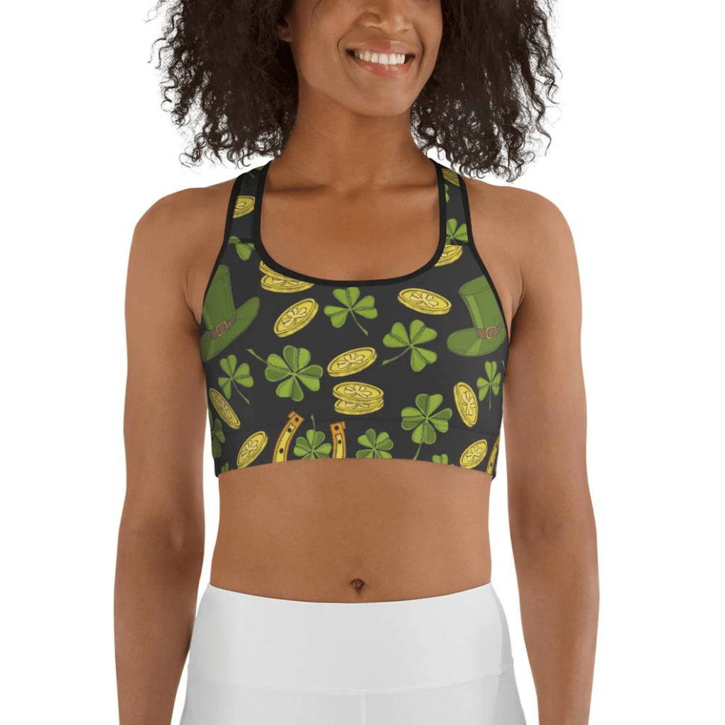 Happy St. Patrick's Sports bra