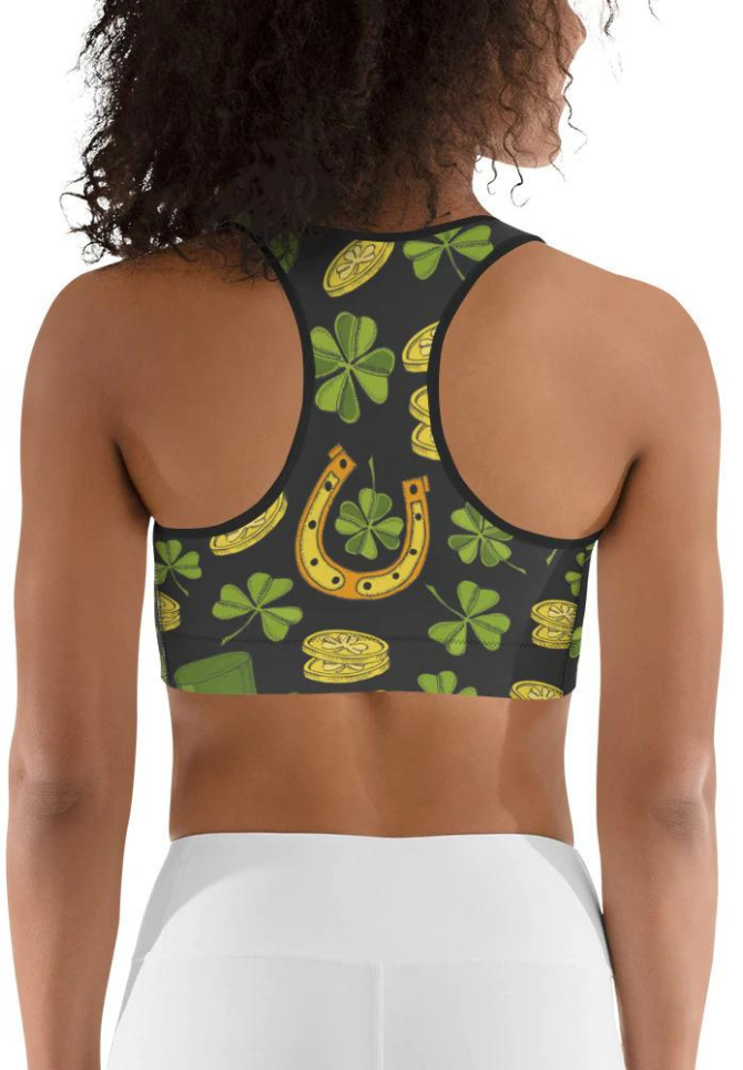 Happy St. Patrick's Sports bra