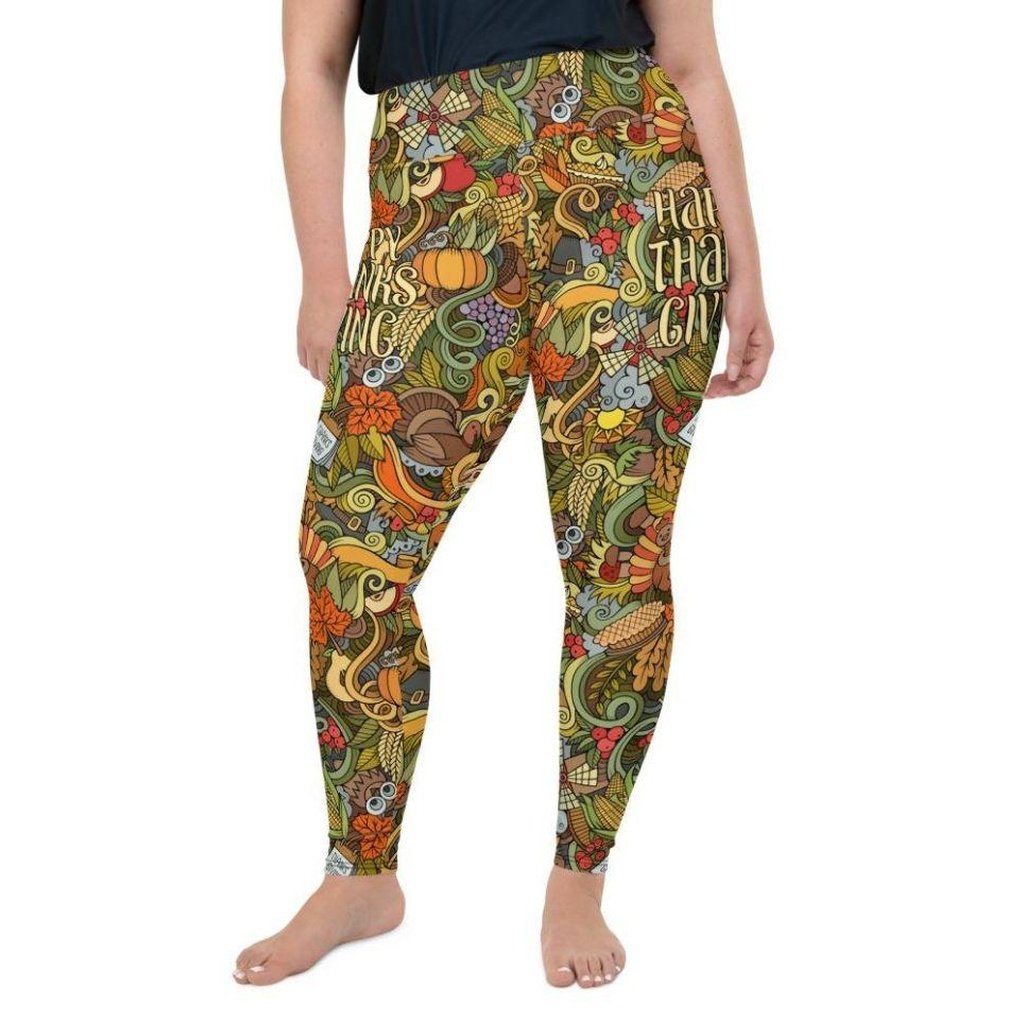Happy Thanksgiving Plus Size Leggings