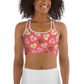 Heart Doughnuts Sports Bra