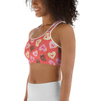 Heart Doughnuts Sports Bra