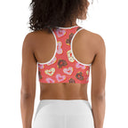 Heart Doughnuts Sports Bra