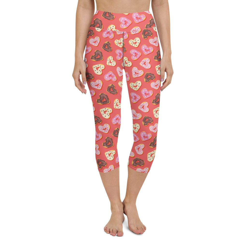 Heart Doughnuts Yoga Capris