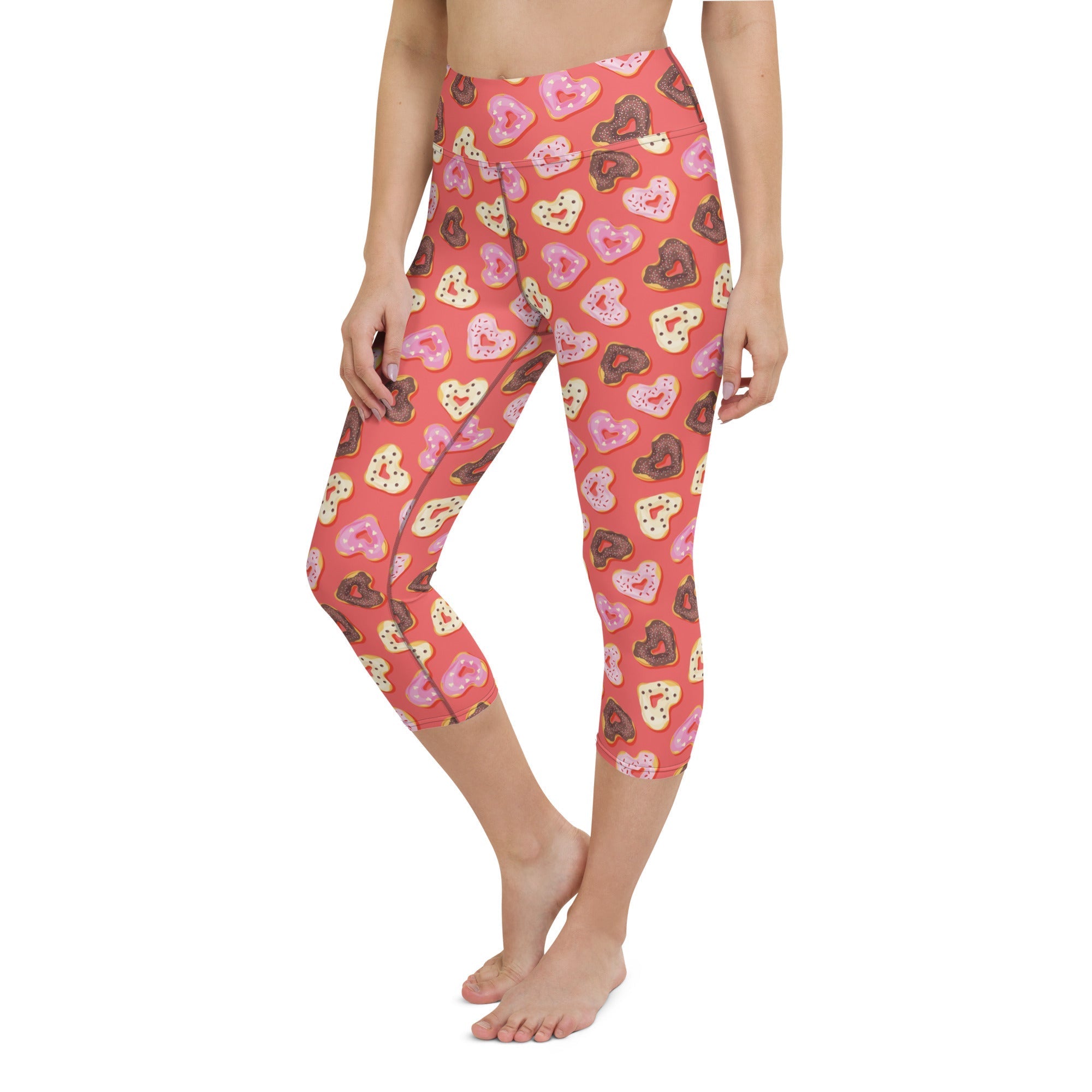 Heart Doughnuts Yoga Capris