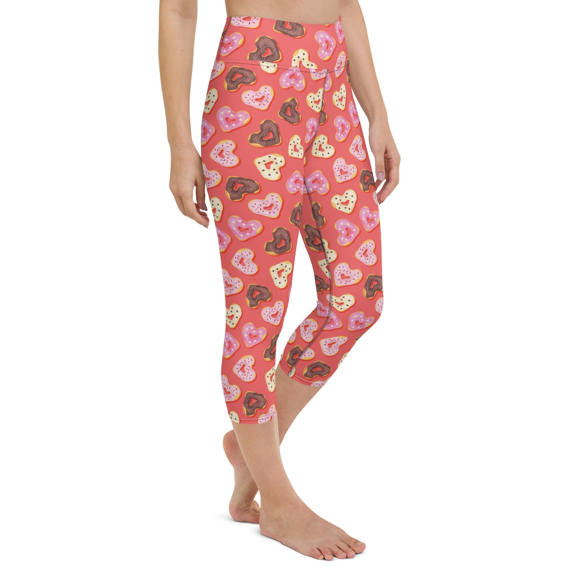 Heart Doughnuts Yoga Capris