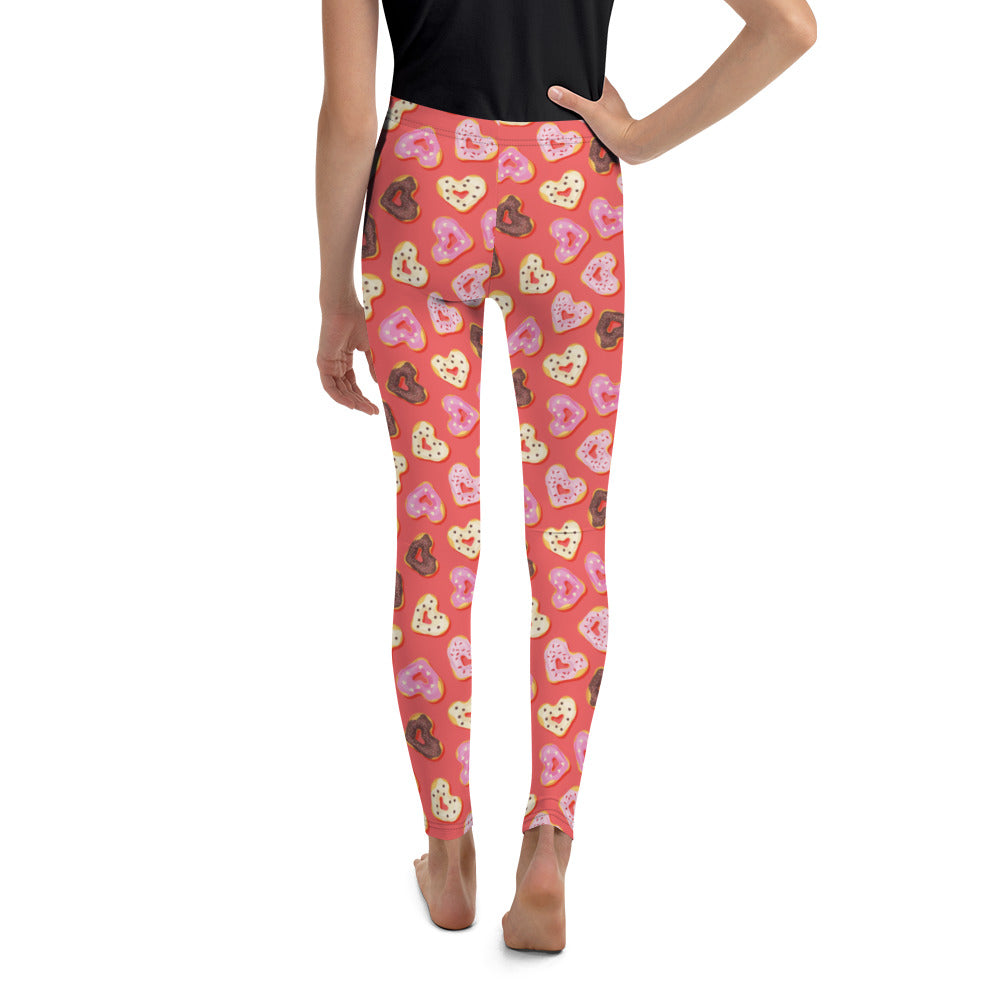 Heart Doughnuts Youth Leggings