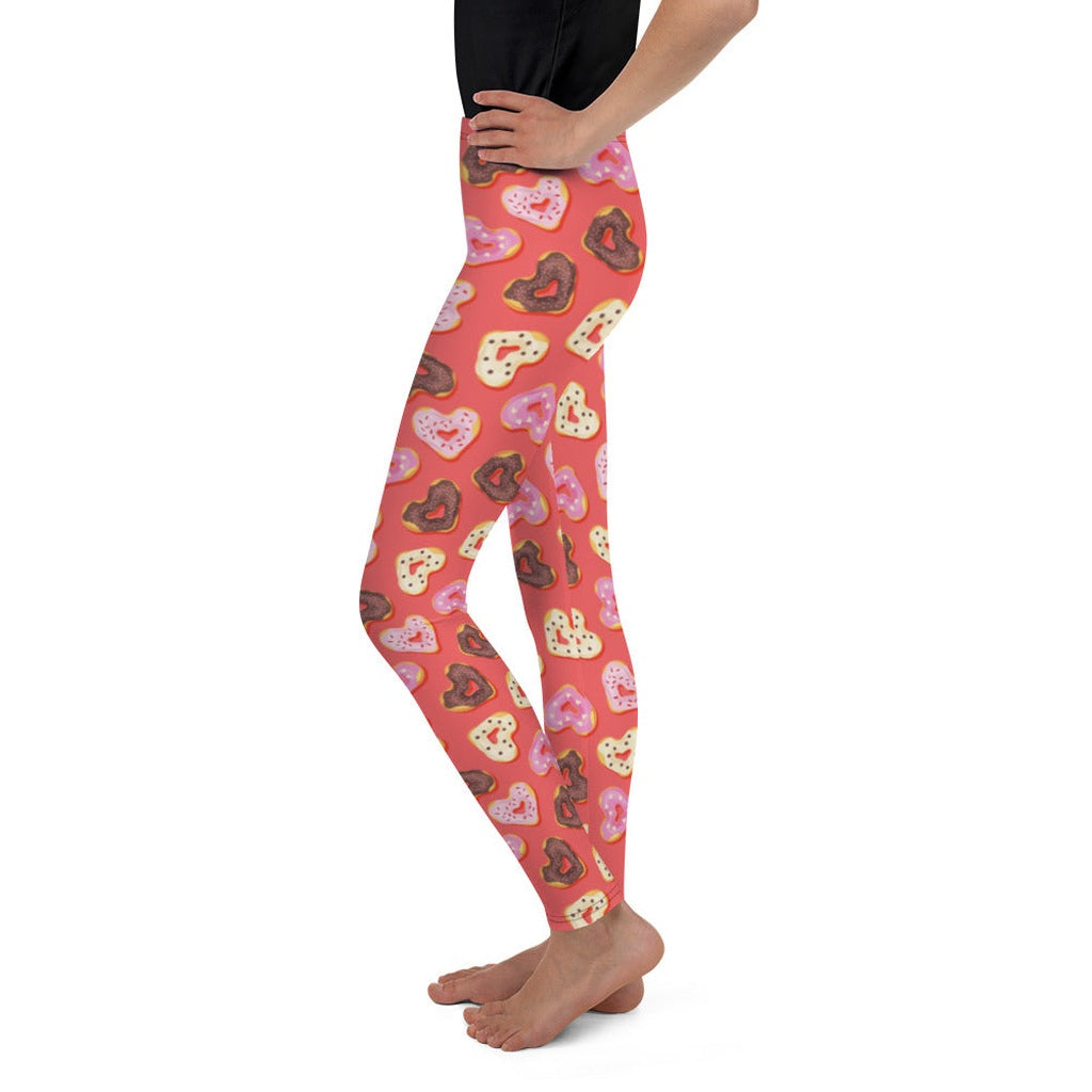 Heart Doughnuts Youth Leggings