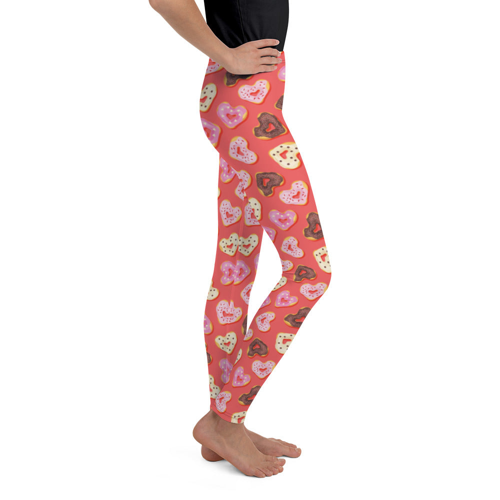 Heart Doughnuts Youth Leggings