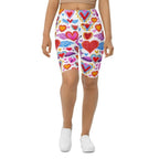 Heart Pattern Biker Shorts