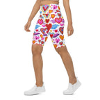 Heart Pattern Biker Shorts
