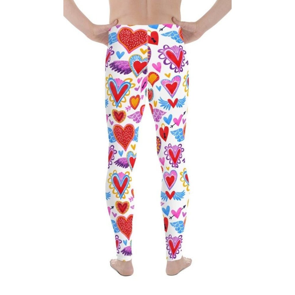 Heart Pattern Men's Leggings