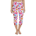 Heart Pattern Yoga Capris