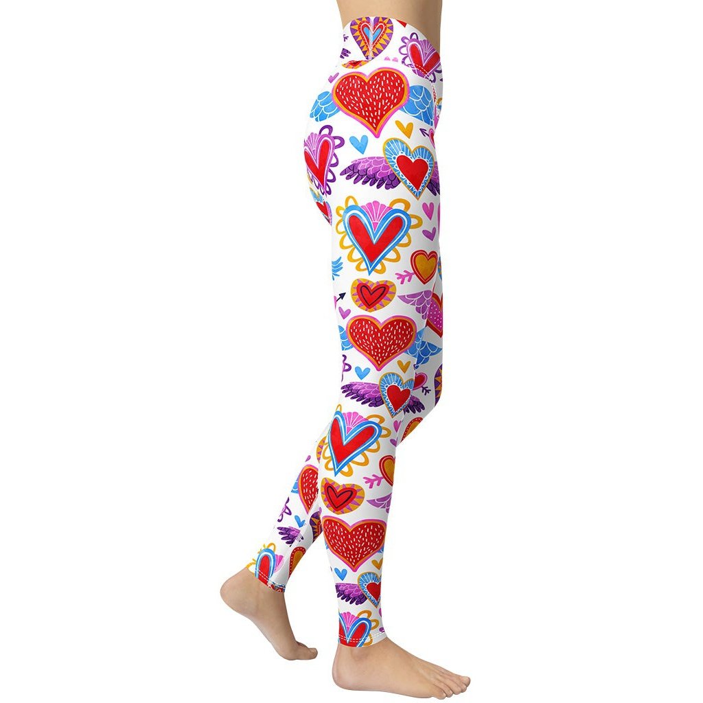 Heart Pattern Yoga Leggings