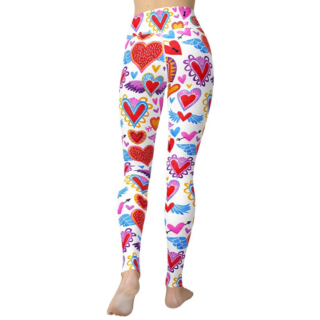 Heart Pattern Yoga Leggings