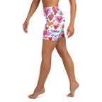 Heart Pattern Yoga Shorts