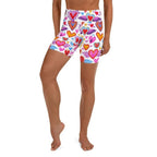 Heart Pattern Yoga Shorts