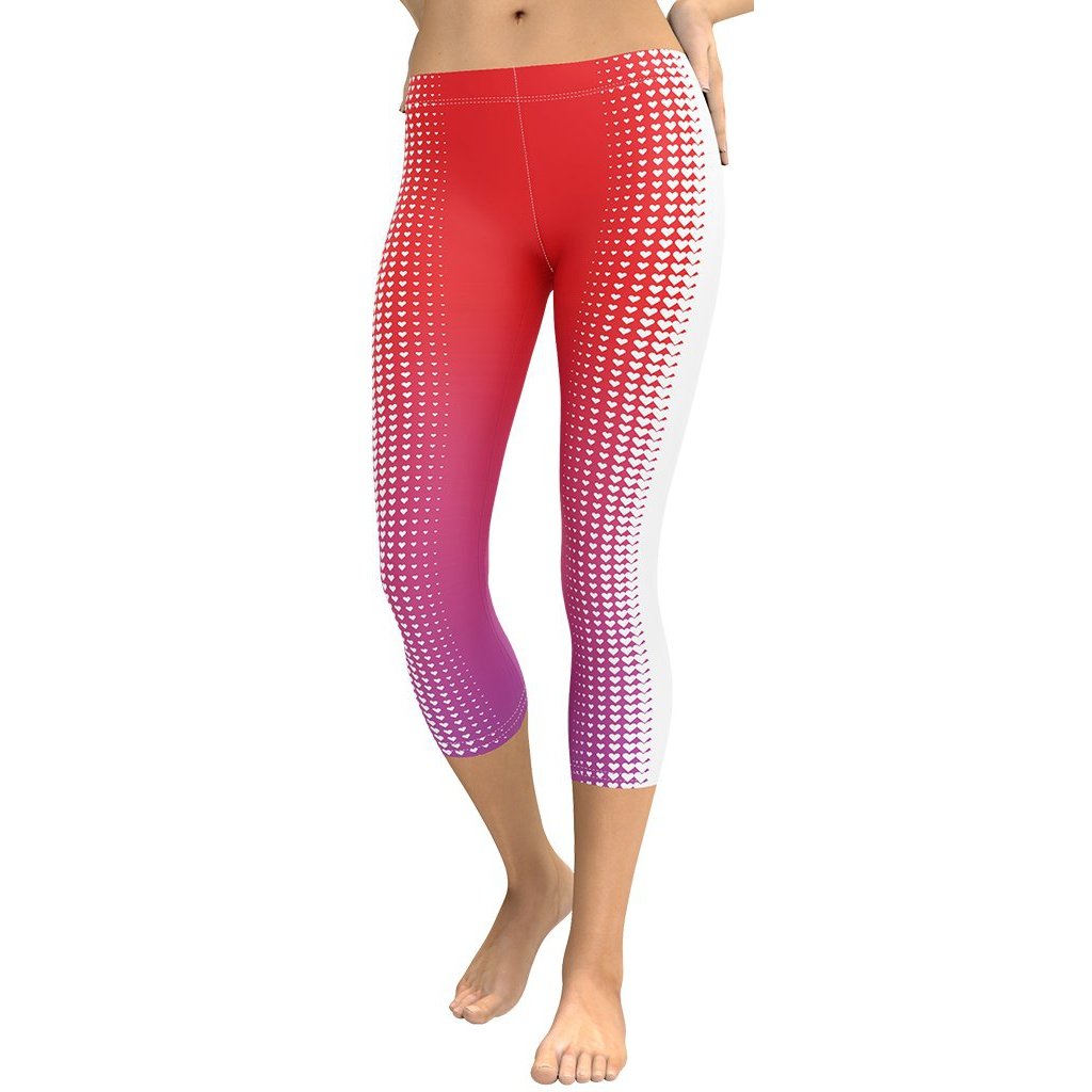 Hearts Optical Illusion Capris