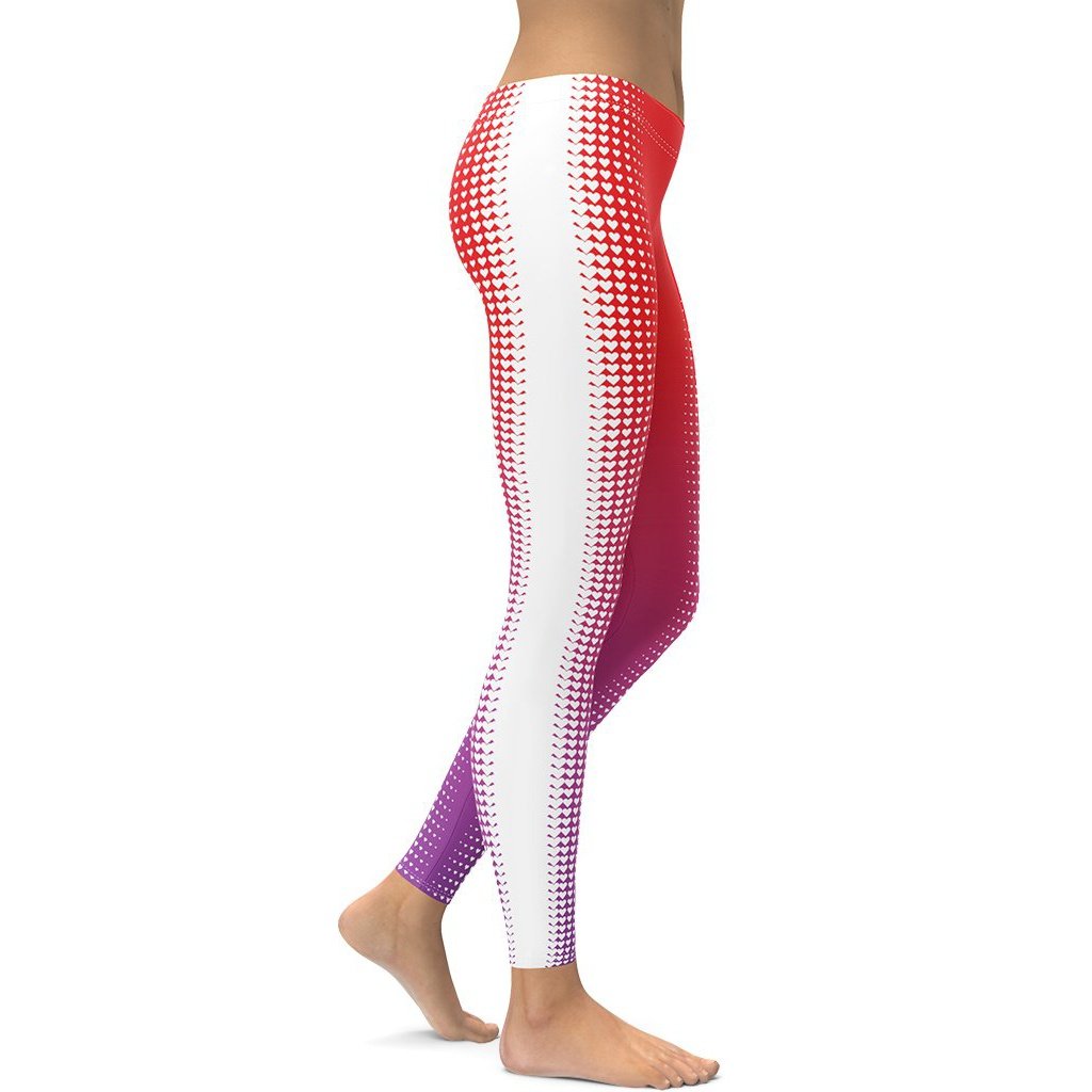Hearts Optical Illusion Leggings