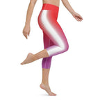 Hearts Optical Illusion Leggings Yoga Capris