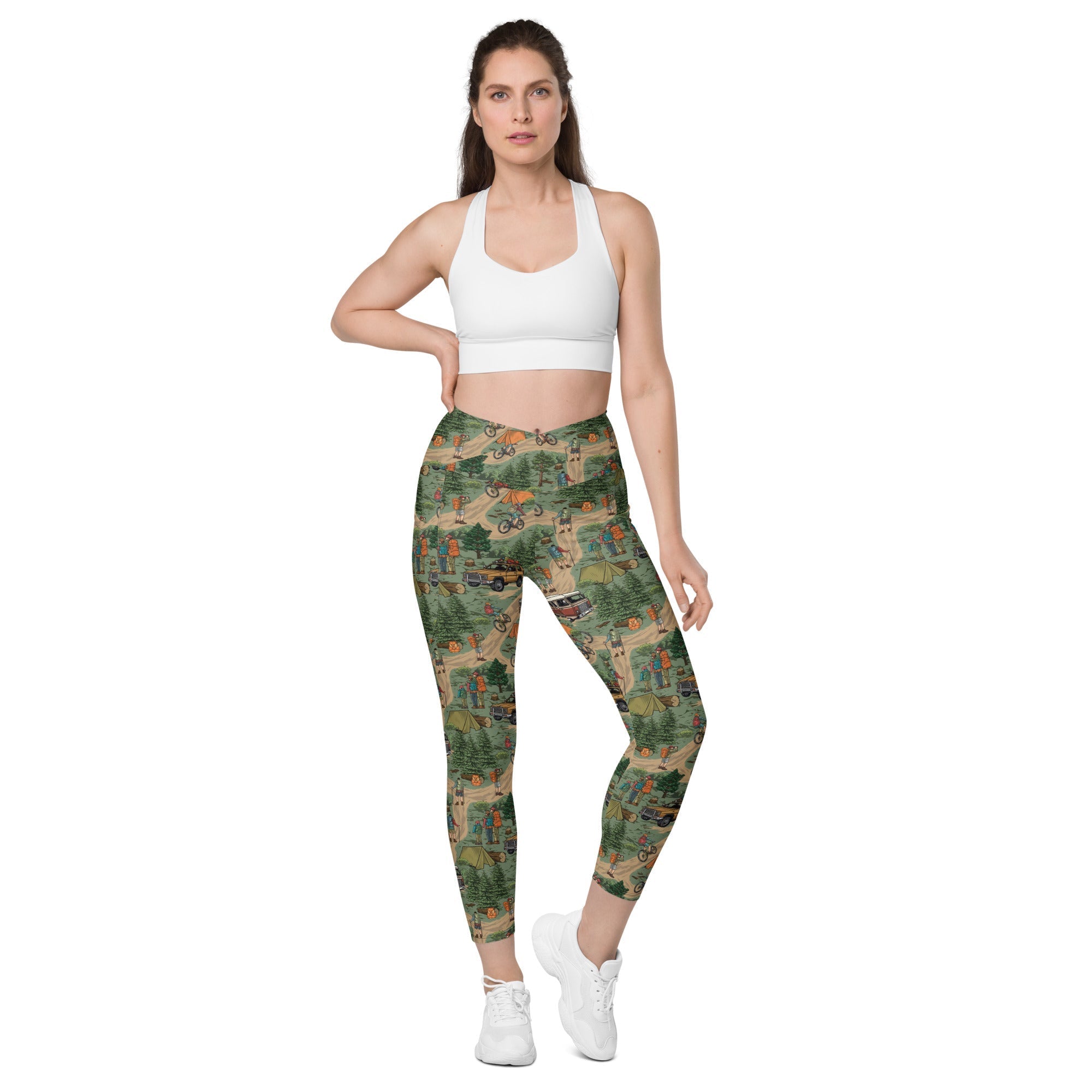 Hiking Crossover Leggings With Pockets