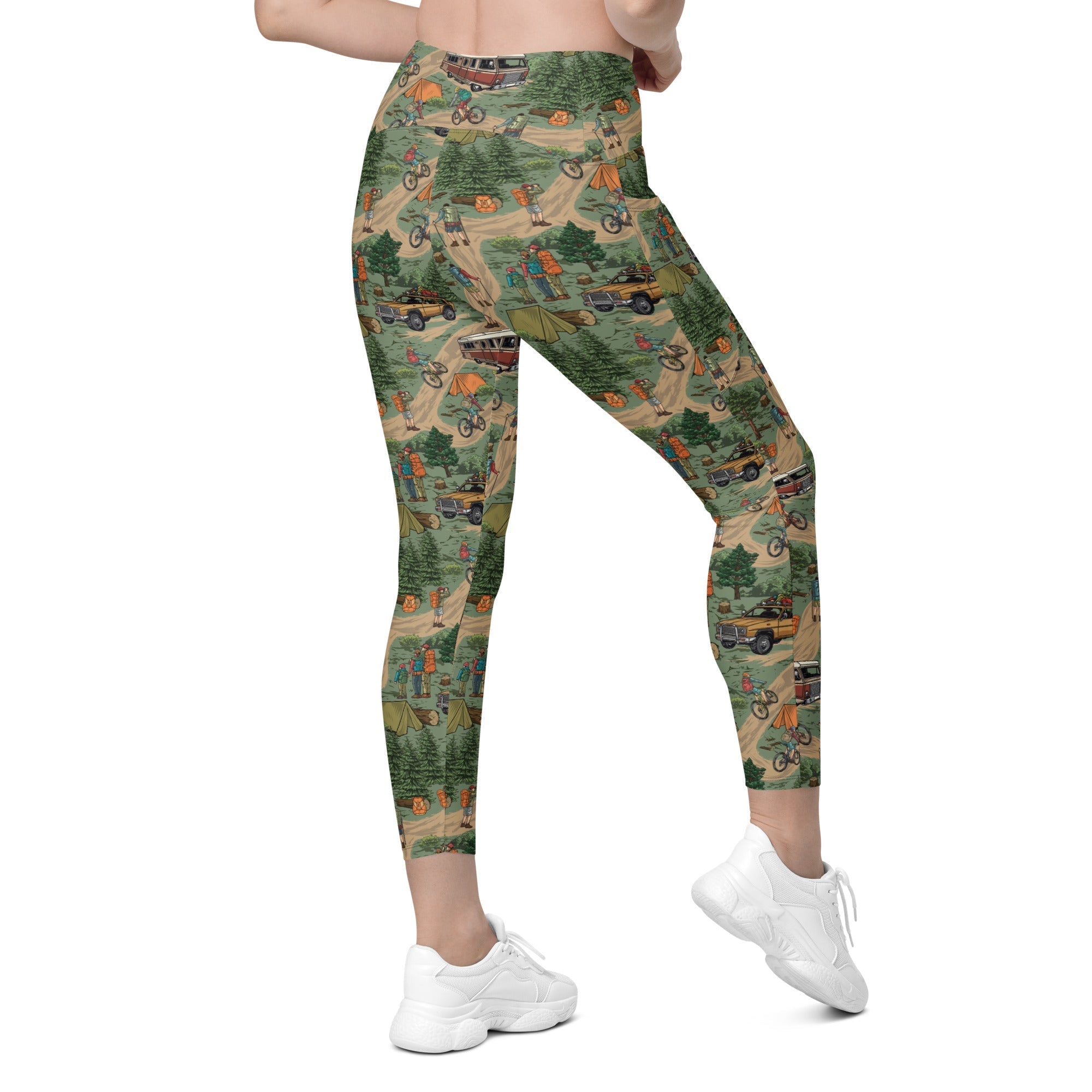 Hiking Crossover Leggings With Pockets