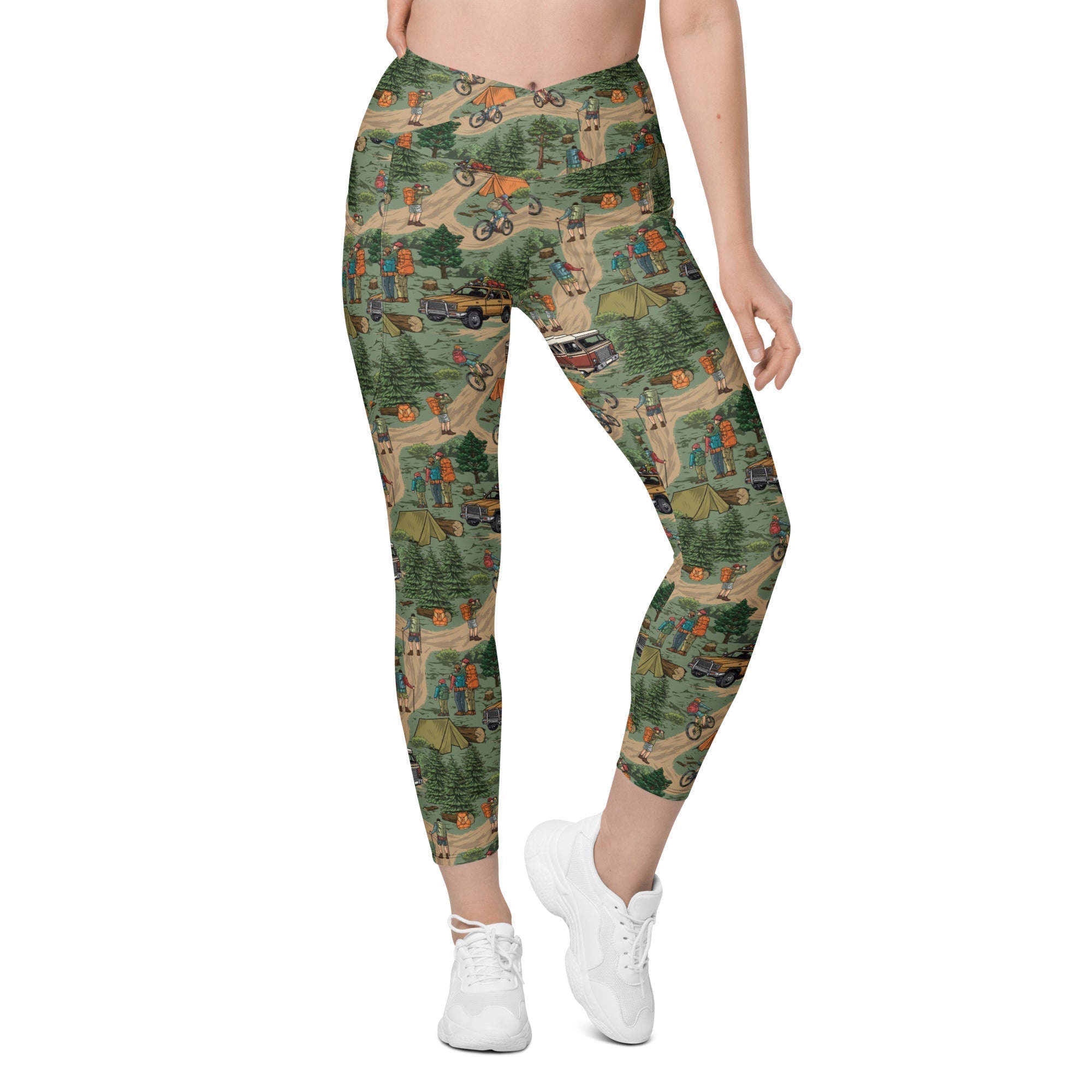 Hiking Crossover Leggings With Pockets