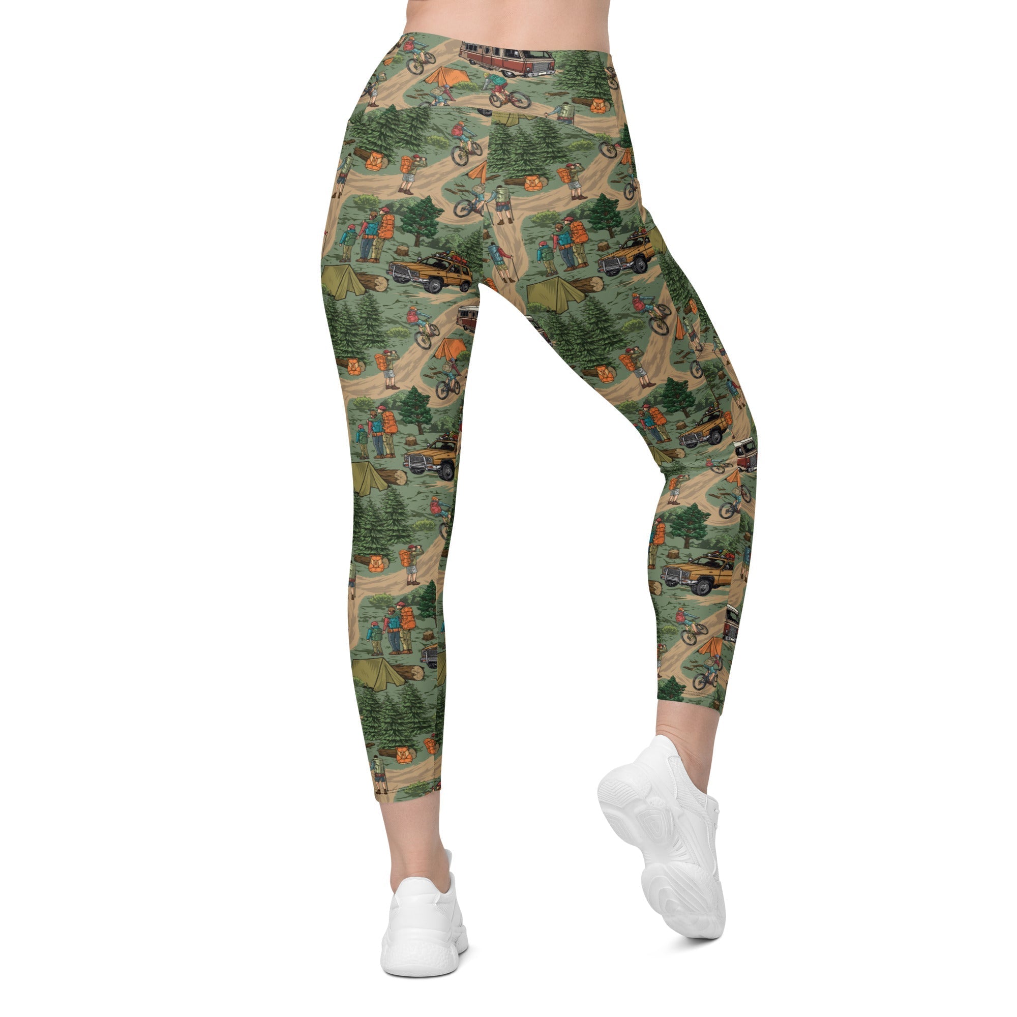 Hiking Crossover Leggings With Pockets